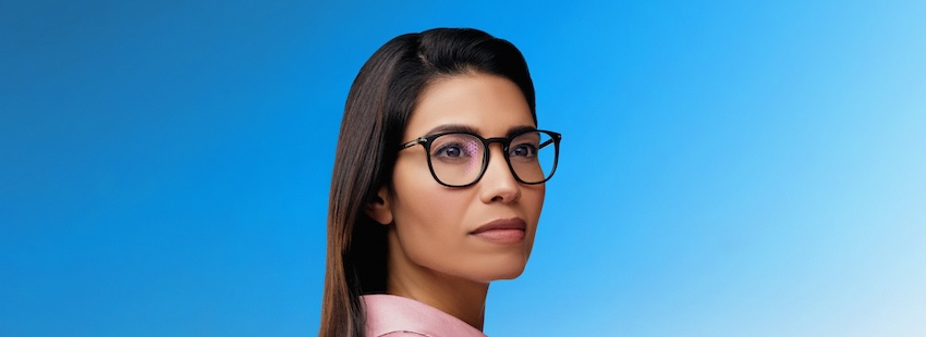 A man with Essilor/Varilux glasses